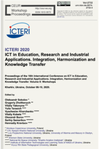 ICTERI 2020 Proc. Vol. 1 ICTERI 2020 Proc. Vol. 1